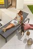 Nova Outdoor Living Grey Milano Sunlounger And Side Table Set