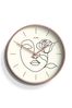 Jones Clocks Rose Gold Rose Gold Serena Minimal Line Art Wall Clock