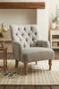 Chunky Weave Dove Grey Collection Luxe Wolton Highback Accent Chair
