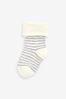 White Born In 2023 Baby Socks 3 Pack (0-12mths)