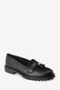 Black On-Trend Wide Fit Forever Comfort® Tassel Detail Cleated Chunky Loafer Shoes