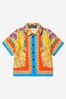 Baby Boys Barocco Print Shirt in Orange