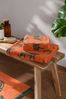 furn. Orange Print Leopard Cotton Towel