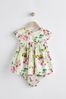 Lilac Purple Floral Baby Woven Prom Dress and Cardigan (0mths-2yrs)