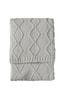Gallery Home Grey Knitted Chenille Cable Throw