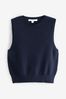 Navy Blue Knitted Co-Ord Tank