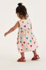 Pink/Cream Heart Print Button Front Cotton Dress LEGGINGS (3mths-8yrs)