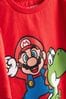 Mario And Yoshi Red Gaming License T-Shirt (3-16yrs)