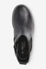 Black Leather Scallop Premium Chelsea Boots