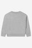 Boys Cotton Deer Print Sweatshirt in Grey