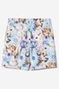Boys Floral Print Shorts in Cream