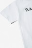 Boys Cotton Jersey Logo T-Shirt in White