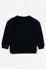 Boys Black Cotton Logo Sweatshirt