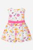 Girls Multicoloured Embroidered Organza Sweet Treats Dress