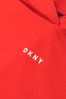 DKNY Girls Cotton Jersey Hooded Orange Dress