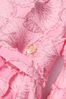 Girls Brocade Flower Dress in Pink