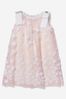 Girls Sleeveless Flower Dress With Bows in Pink