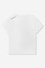 Boys Organic Cotton Karl Print T-Shirt in White