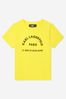 Boys Organic Cotton Logo Print T-Shirt in Yellow