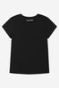 Girls Logo Print Jersey T-Shirt in Black