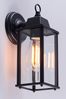 BHS Black Ceres Bevelled Glass Outdoor Lantern Wall Light