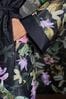 B By Ted Baker Black Lilac Floral Satin Robe