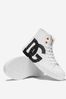 D&G Girls High Top Logo White Trainers
