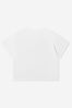 D&G Girls Cotton Jersey Logo White T-Shirt
