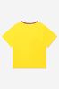 Girls Cotton Jersey Logo T-Shirt in Yellow