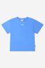Boys Cotton Jersey Logo Print T-Shirt in Blue