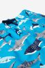 Boys Deep Sea Sharks Swim Trunks in Blue