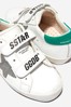 Unisex Leather Suede Star Old School Trainers in White