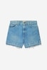 Kids Organic Cotton Denim Shorts in Blue