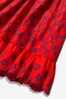 Girls GG And Stars Embroide Dress in Red