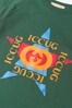 Kids Cotton Jersey Star Logo T-Shirt in Green