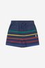 Baby Boys Cotton Striped Shorts in Navy