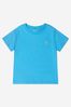 Baby Boys Cotton Jersey Logo T-Shirt in Blue