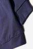 Unisex Cotton Logo Sweat Top in Navy