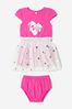 Baby Girls Cotton Mixed Fabric Dress And Knickers Set