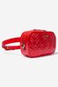 Girls Patent Faux Leather Belt Bag in Red