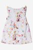 Baby Girls Butterfly Collage Dress And Knickers Set in White