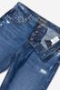 Boys Cotton Denim Distressed Jeans in Blue