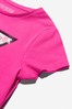 Girls Cotton Logo T-Shirt in Pink