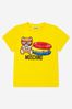 Unisex Cotton Summer Teddy Toy T-Shirt in Yellow