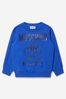 Unisex Cotton Milano Logo Sweatshirt in Blue