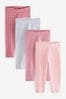 Buy Pink Leggings 4 Pack (3mths-7yrs) from Next Luxembourg