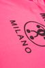 Baby Girls Cotton Milano Logo Dress in Pink