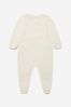 Baby Unisex Cotton Bear Babygrow In A Gift Box in White