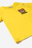 Baby Unisex Cotton Teddy Logo T-Shirt in Yellow