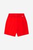 Boys Logo Print Surfer Shorts in Red